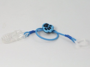 Zawieszka na jeden procesor mowy lub aparat słuchowy - łapa (klips przeźroczysty)