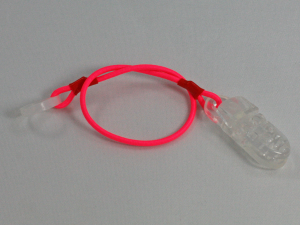 Zawieszka na jeden procesor mowy lub aparat słuchowy - neon różowy