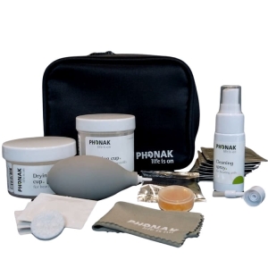 Zestaw do czyszczenia i osuszania  aparatów słuchowych BTE Phonak